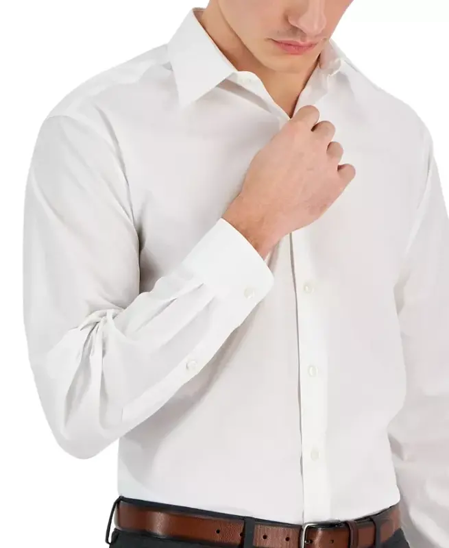 Men's Regular-Fit Dress Shirt, Created for Modazone - Bright White - 3