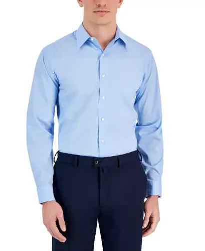 Men's Regular-Fit Dress Shirt, Created for Modazone-Placid Blue - 1