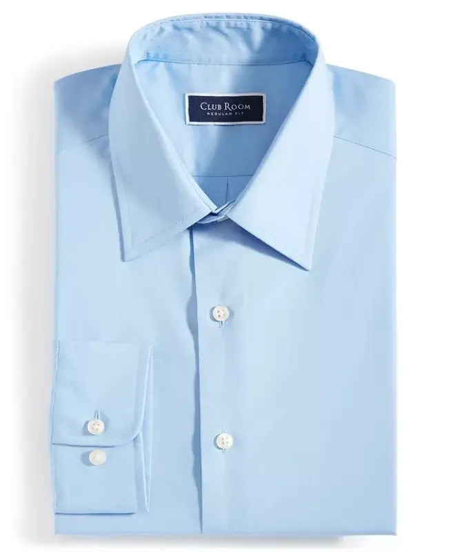 Men's Regular-Fit Dress Shirt, Created for Modazone-Placid Blue - 2