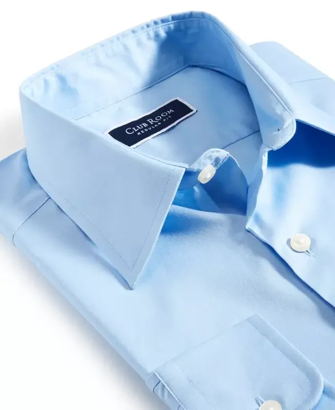 Men's Regular-Fit Dress Shirt, Created for Modazone-Placid Blue - 3