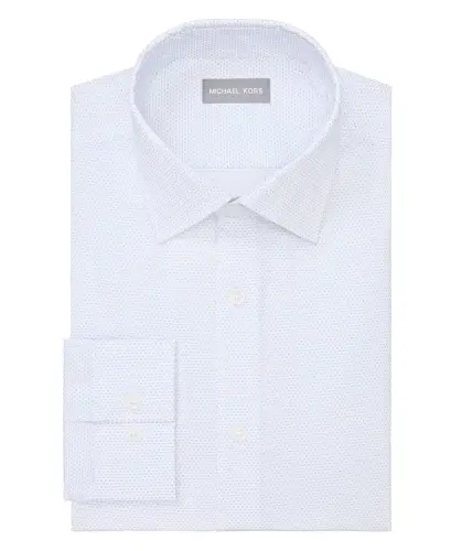 Men's Regular Fit Dress Shirt-Light blue - 4