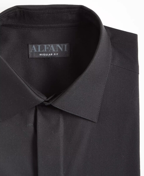 Men's Regular Fit Formal Convertible-Cuff Dress Shirt, Created for Modazone Deep Black - 5