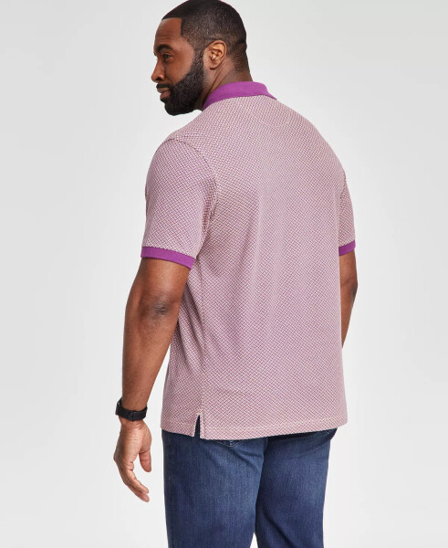 Men's Regular-Fit Geo-Print Performance Polo Shirt, Created for Modazone Purple - 8