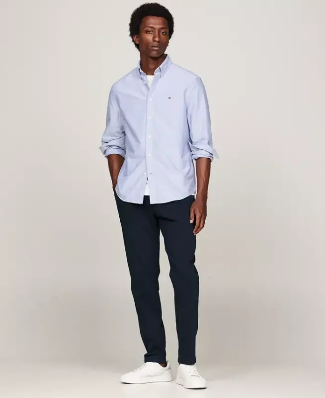 Men's Regular-Fit Heritage Oxford Shirt-Shirt Blue - 4