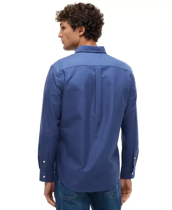Men's Regular-Fit Heritage Solid Oxford Shirt - Aegean Sea - 3