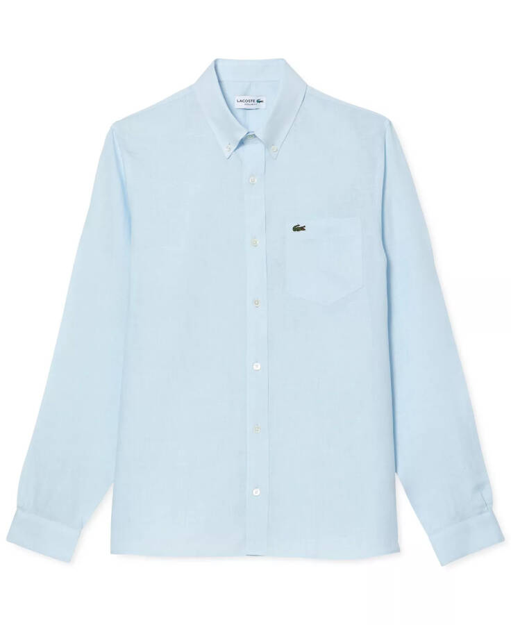 Men's Regular-Fit Linen Shirt Med Blue - 4