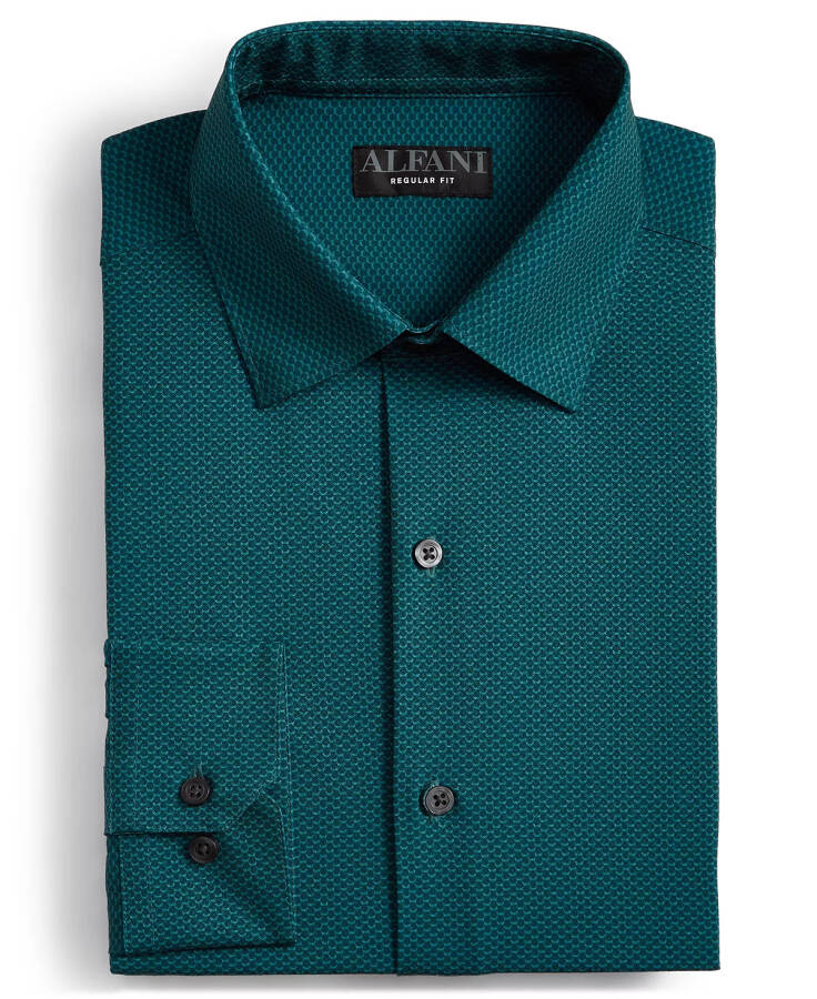 Men's Regular-Fit Maple Geo-Print Dress Shirt, Created for Modazone Teal - 2