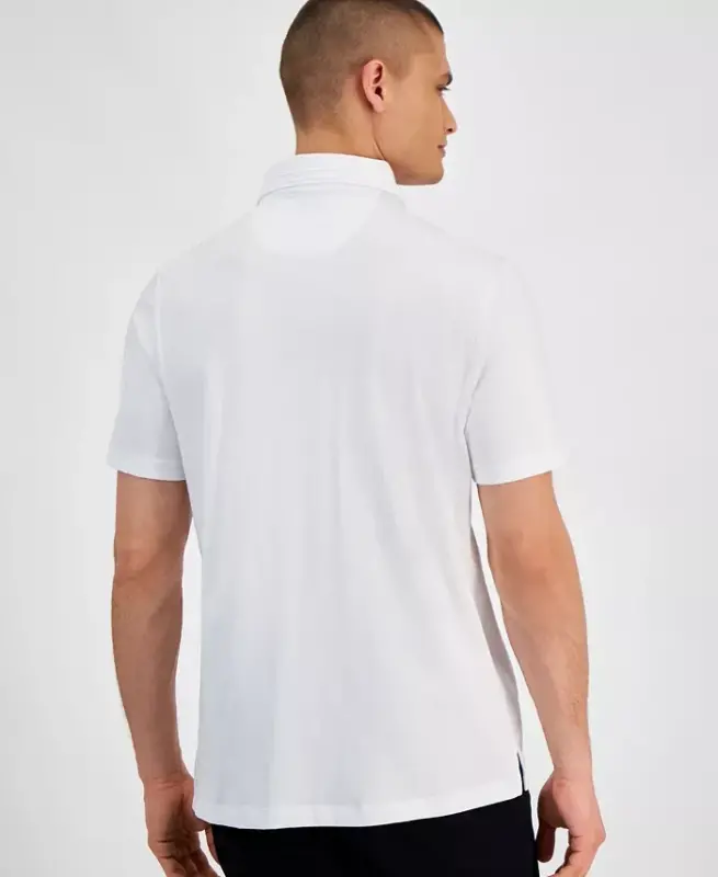 Men's Regular-Fit Mercerized Polo Ko'ylak, Modazone uchun yaratilgan - Oq - 2