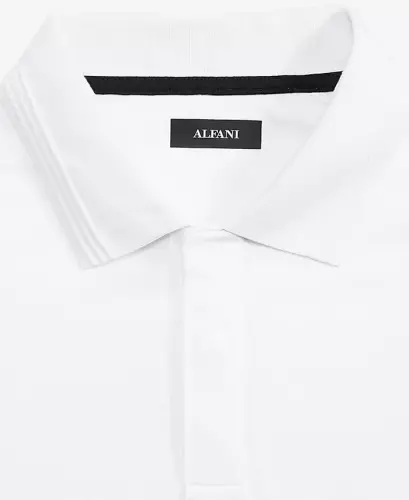 Men's Regular-Fit Mercerized Polo Ko'ylak, Modazone uchun yaratilgan - Oq - 7