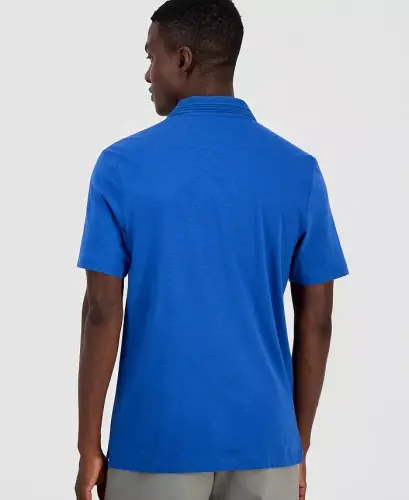 Men's Regular-Fit Mercerized Polo Shirt - Asphalt Blue - 3