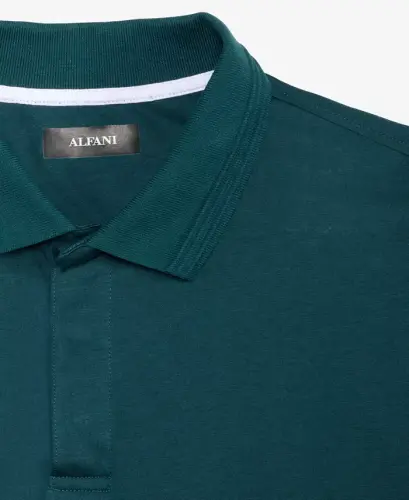 Men's Regular-Fit Mercerized Polo Shirt, Created for Modazone - Dark Spruce - 3