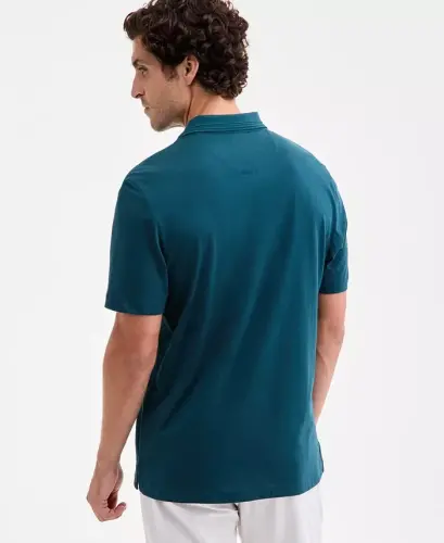 Men's Regular-Fit Mercerized Polo Shirt, Created for Modazone - Dark Spruce - ALFANI (1)