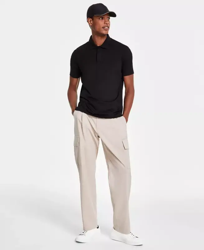 Men's Regular-Fit Mercerized Polo Shirt, Created for Modazone-Deep Black - 2