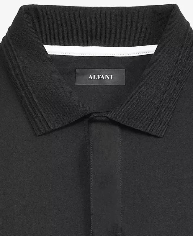Men's Regular-Fit Mercerized Polo Shirt, Created for Modazone-Deep Black - 5