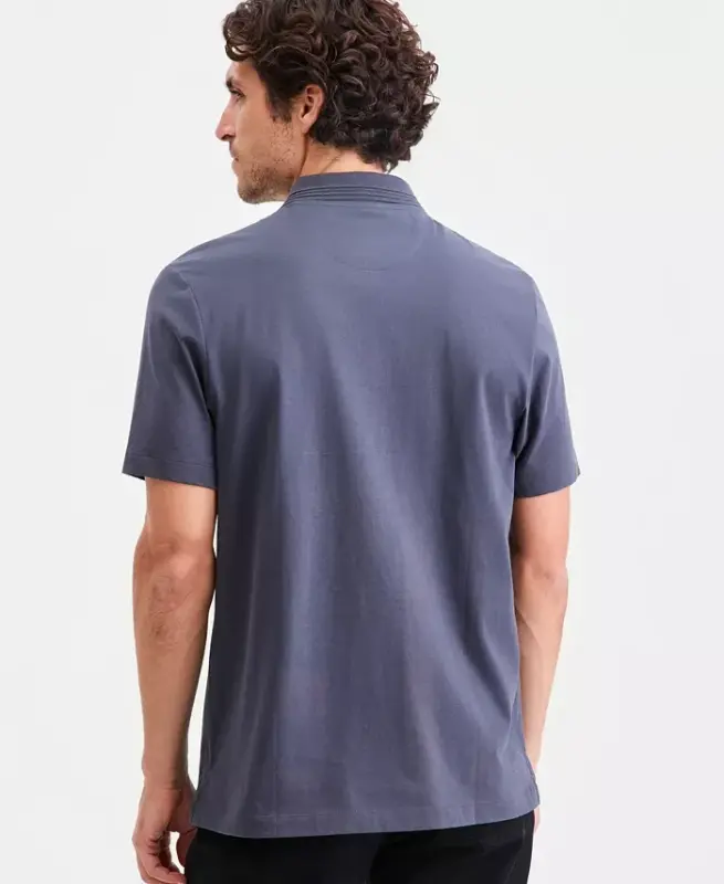 Men's Regular-Fit Mercerized Polo Shirt, Created for Modazone - Ebony - 2