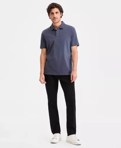 Men's Regular-Fit Mercerized Polo Shirt, Created for Modazone - Ebony - 5