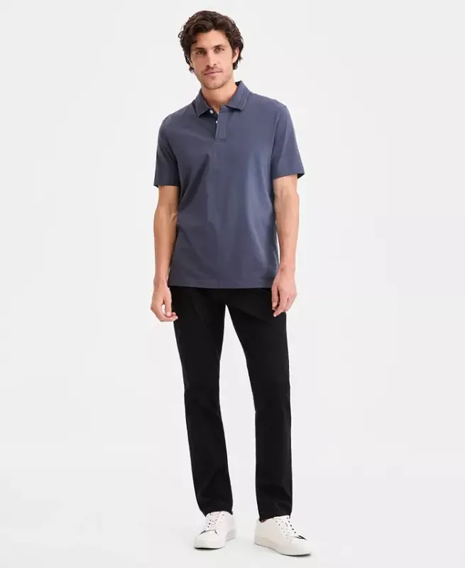 Men's Regular-Fit Mercerized Polo Shirt, Created for Modazone - Ebony - 5