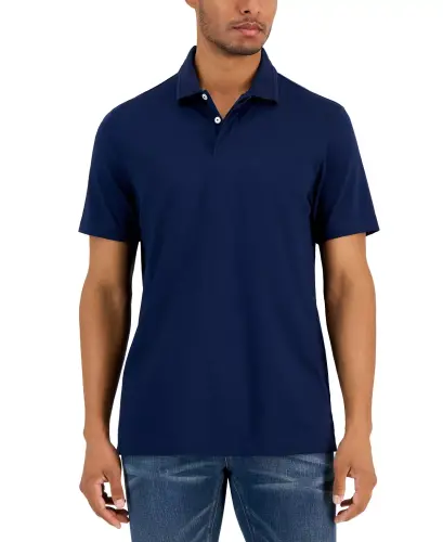 Men's Regular-Fit Mercerized Polo Shirt, Created for Modazone-Neo Navy 