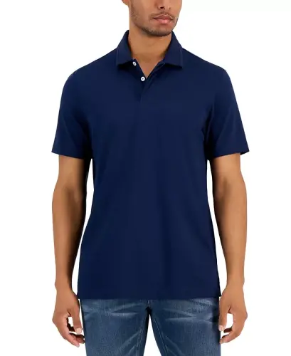Men's Regular-Fit Mercerized Polo Shirt, Created for Modazone-Neo Navy 
