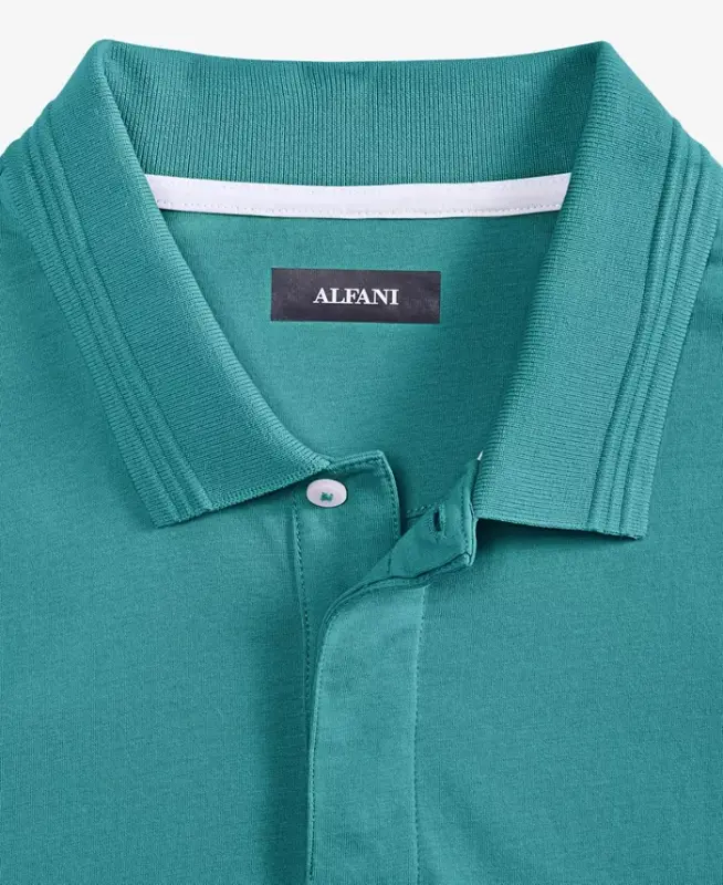 Men's Regular-Fit Mercerized Polo Shirt - Glass Blue - 3