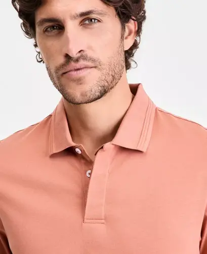 Men's Regular-Fit Mercerized Polo Shirt - Toasted Clay - 2