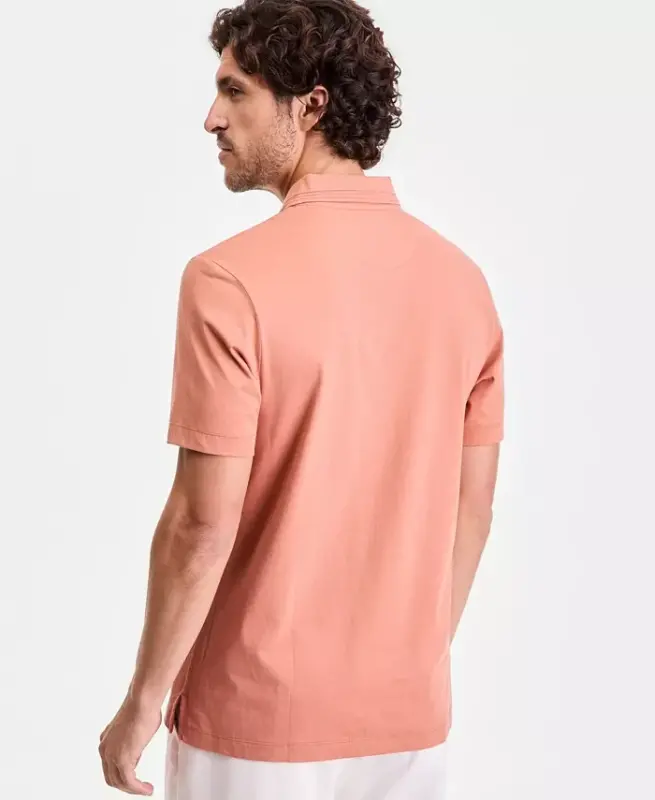 Men's Regular-Fit Mercerized Polo Shirt - Toasted Clay - 3