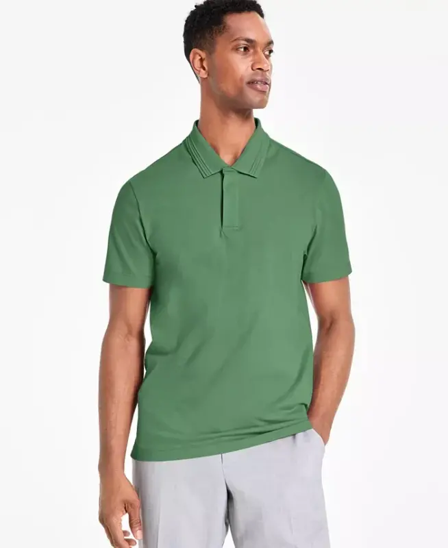 Men's Regular-Fit Mercerized Polo Shirt - Tuscan Sage - 1
