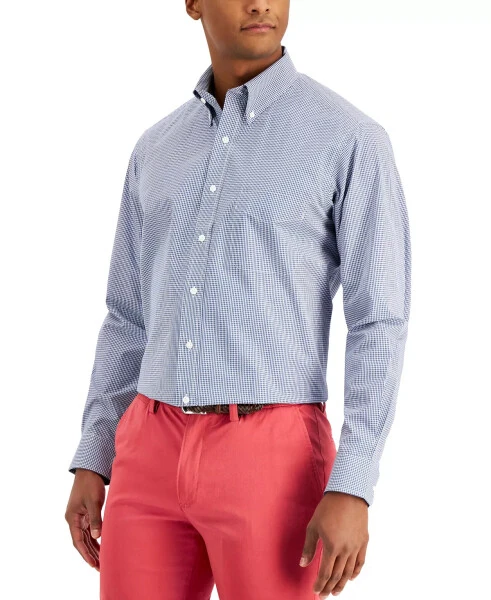 Men's Regular Fit Mini Gingham Dress Shirt, Created for Modazone - CLUB ROOM