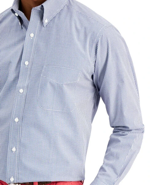 Men's Regular Fit Mini Gingham Dress Shirt, Created for Modazone - 3