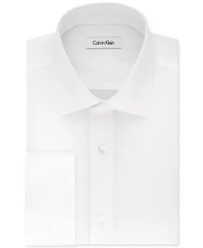 Men's Regular Fit Non-Iron Performance French Cuff Dress Shirt - 3