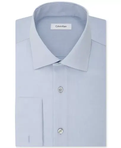 Men's Regular Fit Non-Iron Performance French Cuff Dress Shirt - 3