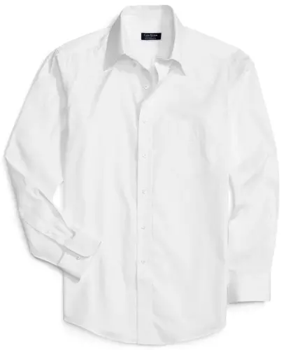 Men's Regular Fit Pinpoint Dress Shirt, Created for Modazone-White - 6