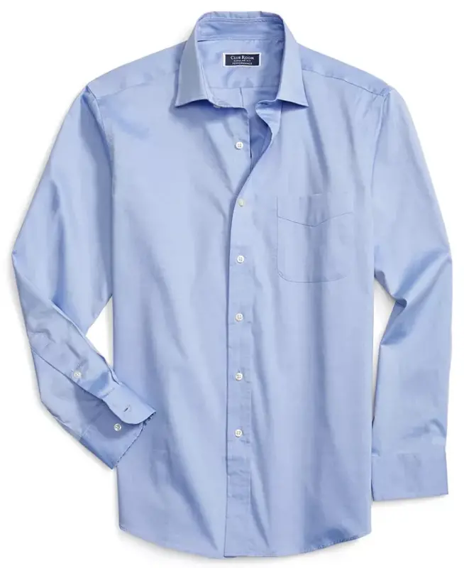 Men's Regular Fit Pinpoint Dress Shirt, Created for Modazone - 6