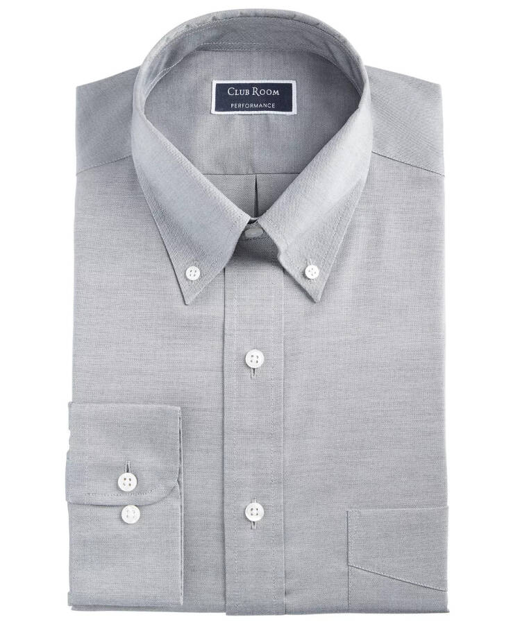 Men's Regular Fit Pinpoint Dress Shirt, Created for Modazone Grey - 16