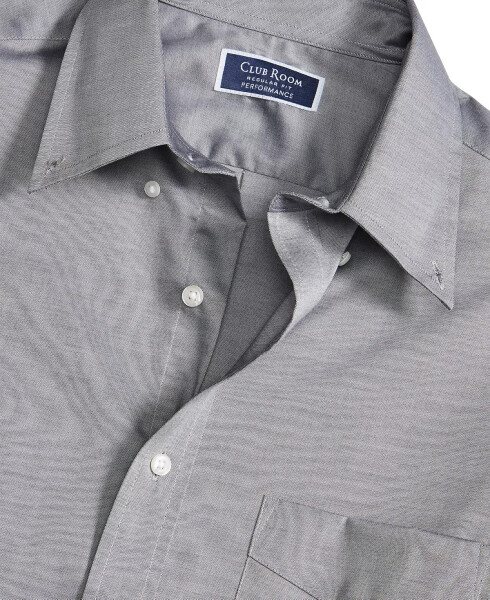 Men's Regular Fit Pinpoint Dress Shirt, Created for Modazone Grey - 4