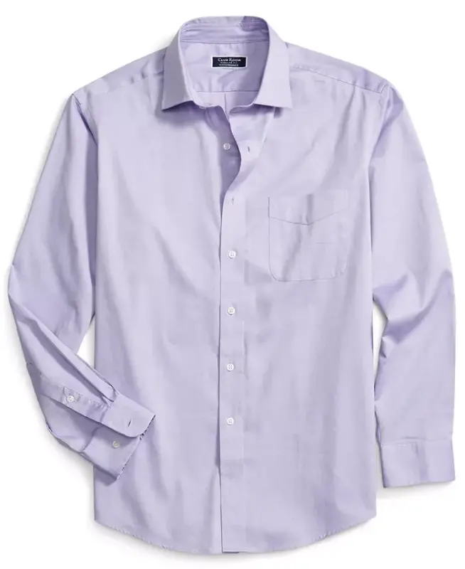 Men's Regular Fit Pinpoint Dress Shirt, Created for Modazone-Lavender - 6