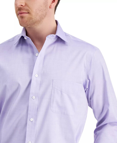 Men's Regular Fit Pinpoint Dress Shirt, Created for Modazone Lavender - 10