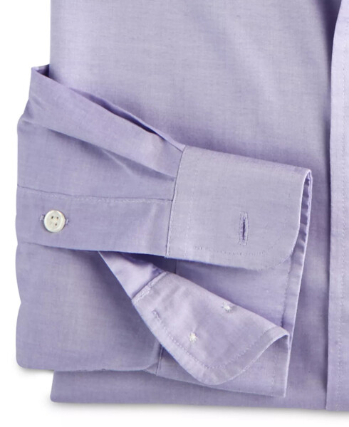 Men's Regular Fit Pinpoint Dress Shirt, Created for Modazone Lavender - 13