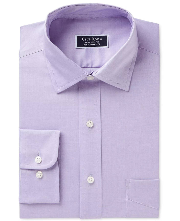 Men's Regular Fit Pinpoint Dress Shirt, Created for Modazone Lavender - 7