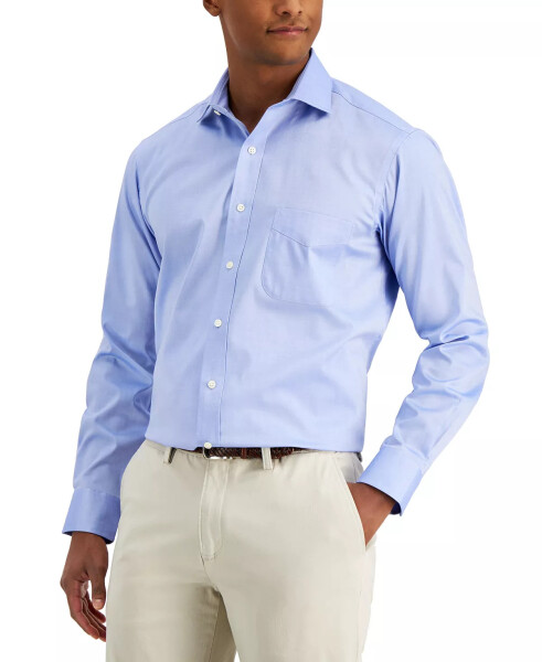 Men's Regular Fit Pinpoint Dress Shirt, Created for Modazone Light Blue - 9