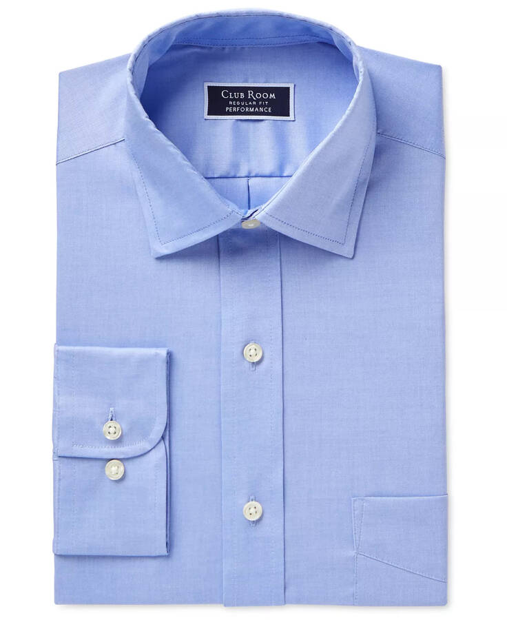 Men's Regular Fit Pinpoint Dress Shirt, Created for Modazone Light Blue - 15