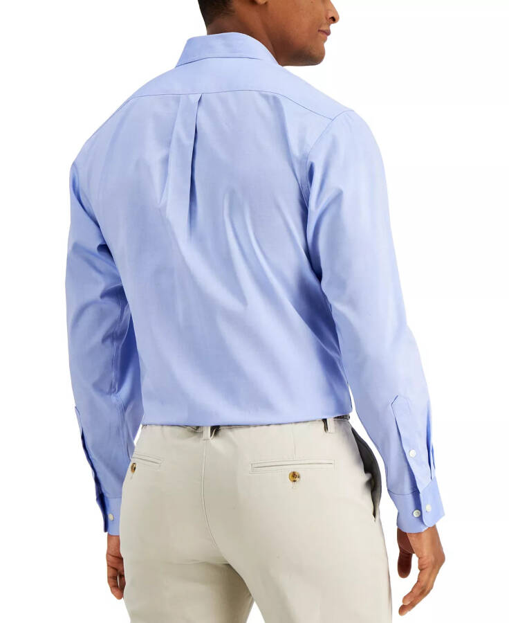 Men's Regular Fit Pinpoint Dress Shirt, Created for Modazone Light Blue - 3