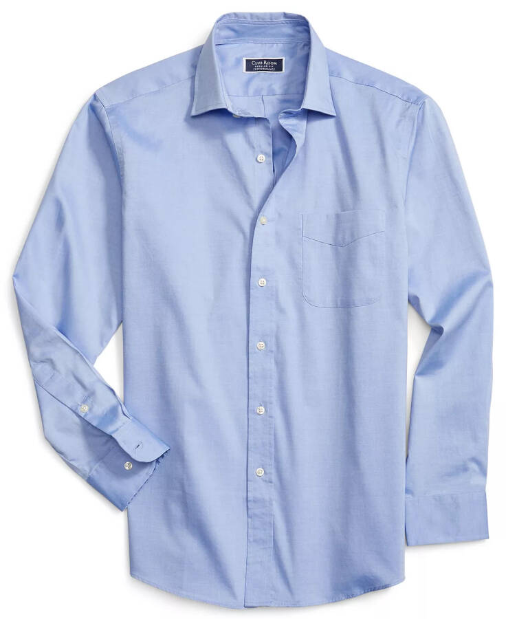 Men's Regular Fit Pinpoint Dress Shirt, Created for Modazone Light Blue - 6