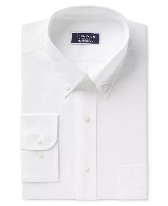 Men's Regular Fit Pinpoint Dress Shirt, Created for Modazone-White - 7