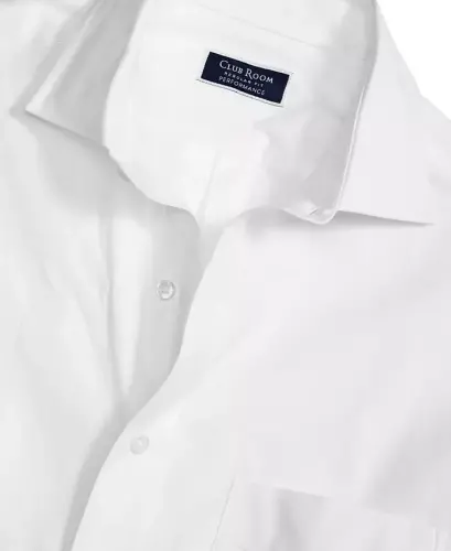 Men's Regular Fit Pinpoint Dress Shirt, Created for Modazone-White - 5