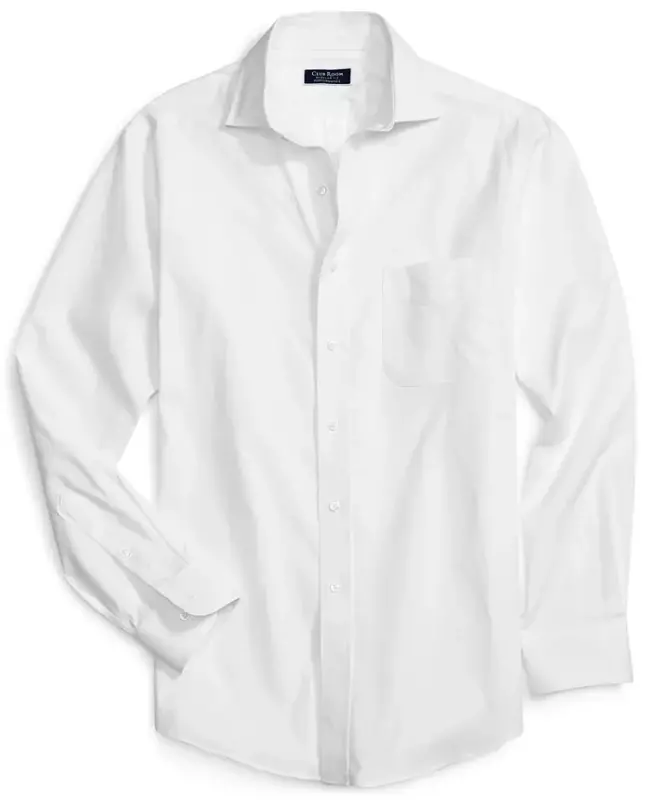 Men's Regular Fit Pinpoint Dress Shirt, Created for Modazone-White - 7