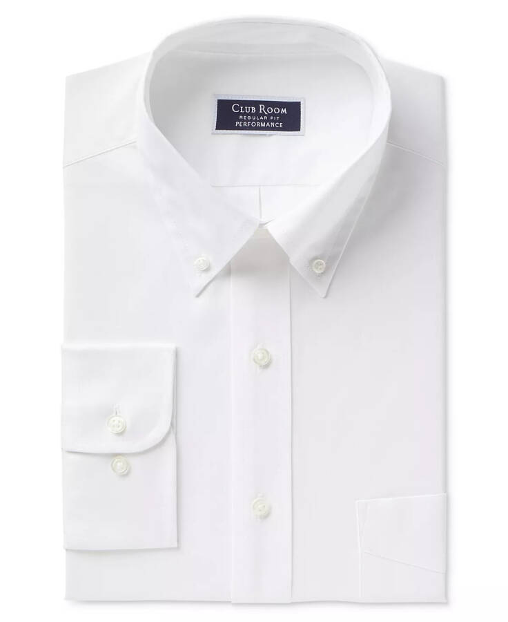 Men's Regular Fit Pinpoint Dress Shirt, Created for Modazone White - 7