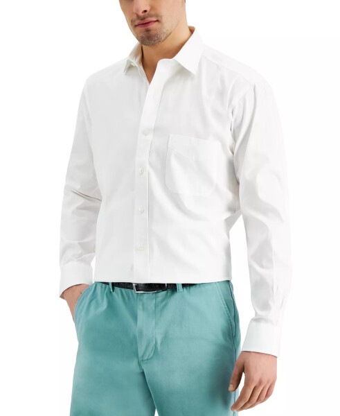 Men's Regular Fit Pinpoint Dress Shirt, Created for Modazone White - 9