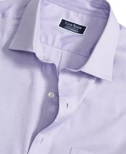 Men's Regular Fit Pinpoint Ko'ylak, Modazone-Lavanda uchun yaratilgan - 4