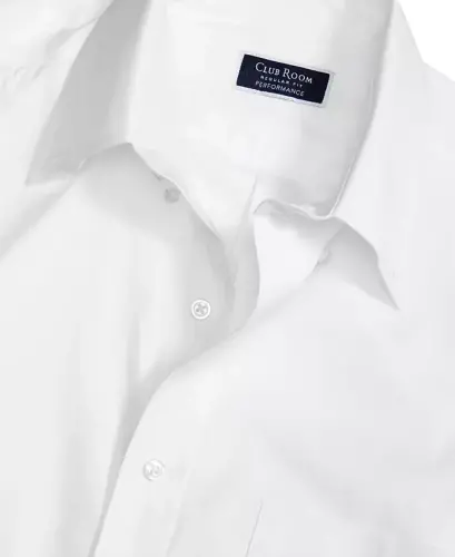 Men's Regular Fit Pinpoint Ko'ylak, Modazone-Oq uchun yaratilgan - 3